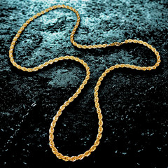 Vintage Van Dell 1/20 14k Yellow Gold Filled Twist Rope Neck Chain, 24″, 24.8 gm