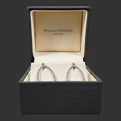 Vintage Michael Anthony .925 Sterling Silver Oval Shaped Earings w/ Original Box