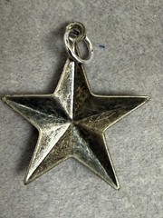 Vintage Five-Pointed Star Sterling Silver Classic Fashion Charm Pendant 4531