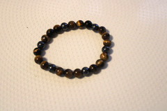 Teen’s Stretchable Bracelet with Multicolored Brown Round Balls 8″ Diameter,