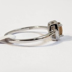 NIB Semi VTG 1cts Golden Champagne Topaz 925 Ring Sz 9/10