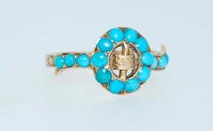 Victorian 15K Turquoise Ring