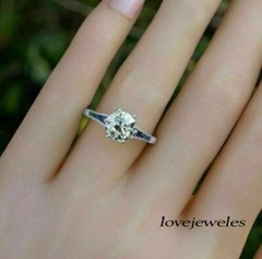3.51CT Round Cut Lab-Created Diamond Vintage Engagement Ring 14K White Gold FN