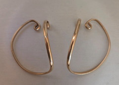 Vintage 14K YG Barbara Barnett’s Hooker Earrings worn with or without piercings
