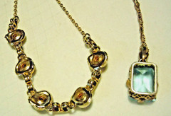 VTG Jewelry Lot :Cubic Zirconia- 925 CM, Victorian Prehnite , Tourmaline