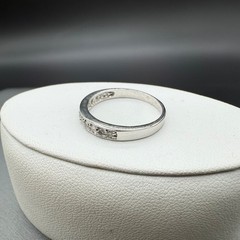 Vintage Silver Tone CZ Engagement Band Wedding Set Ornate Cocktail Ring Size 8.5