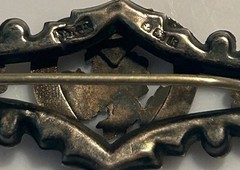 WWI silver and gold antique sweetheart brooch Mizpah Style 1909