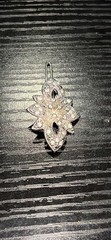 Vintage Silver Tone Rhinestone Hair Pin Beautiful Flower and Bow Shape