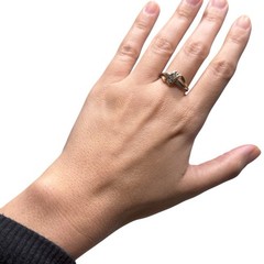 1970s Vintage 10K Two-Tone Gold Diamond Bypass Ring – Size 7 – 0.15ctw