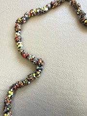 30in Vintage Venetian ? Millefiori African Trade Bead Colorful Strand Necklace