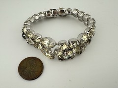 EISENBERG ICE SILVERTONE RHINESTONE 6 3/4” BRACELET AS IS PLEASE READ K138B
