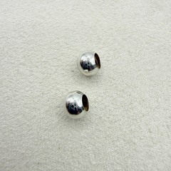 Vintage Sterling Silver 2 Ball Beads Spacer Charms Jewelry Accessories