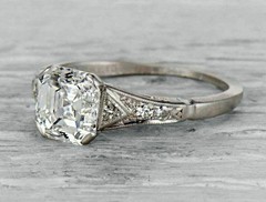 3.00Ct Cushion Cut Lab-Created Diamond Vintage Style Engagement Ring 925 Silver