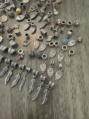 Huge Vintage/Modern Charms 110 Piece Lot Variety Sizes/Styles Unsigned
