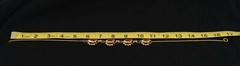 Womens Vintage Necklace Choker 16″ Gold Tone Red/Clear Rhinestone Stamp G.F 12K