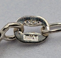 Vintage 925 Sterling Silver Crab Cancer Zodiac Pendant 17.75″ Box Chain Necklace