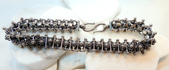 VTG Mens Sterling Silver Cannetille Filigree Etruscan Bracelet RARE 30g 8″ 10mm