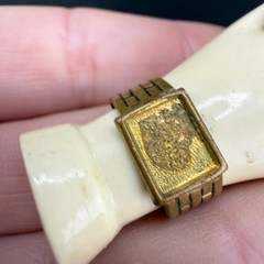 Vintage Hand Brooch Plastic Ring Watch READ