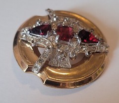 Signed Art Deco 1930’s Mcclelland Barclay Rhinestone Brooch Pin Vintage