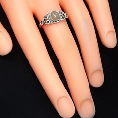 Vintage .50ctw Rutilated Quartz 925 Sterling Silver Ring Size 7