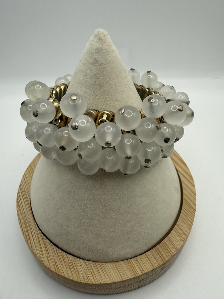 Vintage Japan Cha Cha Glass Bead Expansion Bracelet