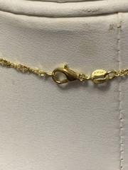 LAST ONE*RARE-ANT.EGYPT REVIVAL GOLD AURORA CZECH GLASS FISH TRIANGLE NECKLACE.g
