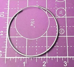 Extra large thin vintage sterling silver 1 and 7/8ths” inch threaded hoop earrin