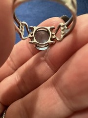 Vtg Sterling Silver 925 London Blue Topaz Ring, Size 8.25