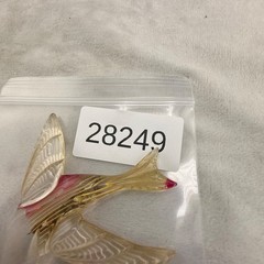 Vintage Lucite Bird Brooch Red Yellow Nice
