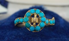 Victorian 15K Turquoise Ring