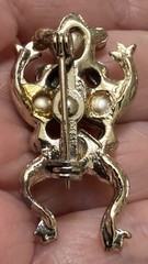 12 Vintage Brooch Lot FROGS TURTLES SNAIL SEAHORSE LADYBUG Enamel Rhinestone MOP