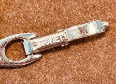 Vintage MONET Silver Tone Bracelet 7.25” Braided Herringbone Fold Over Clasp