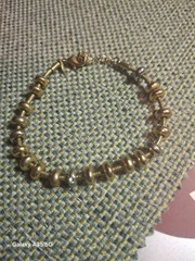 Gold Silver Toned Metal Calorie Counter Avon Vintage Bracelet Jewelry