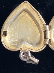 Vtg D’Aguanno Bros 10k Gold Filled Sterling Heart Shaped Locket/Pendant W/Chain