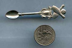 Vintage Sterling Silver Brooch Pin Miniature Spoon #6 Bowling P195