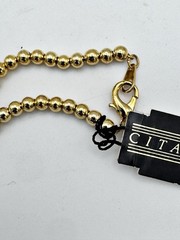 Vintage Citation Graduated Gold Tone Bead Necklace NOS With Tag 1980’s