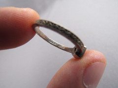 VINTAGE BASK STERLING PRINCESS CUT BLUE TOPAZ SOLITAIRE COCKTAIL BOX BAND RING