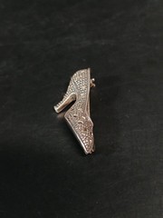 Sterling Silver 925 FAS Art Deco Marcasite High Heel Brooch
