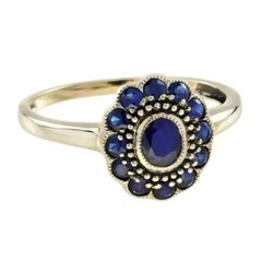 Art Deco Style Round Cut Lab Created Diamond 925 Silver Filigree Christmas Ring