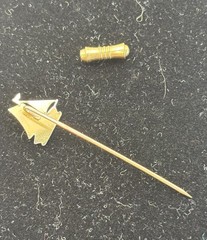 Vintage Nautical Gold Sailboat Metal Stick Pin