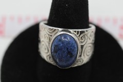 Lapis Blue Gemstone Ring Sterling Silver