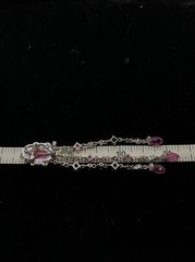 Vintage 925 Sterling Silver Pink Topaz Cubic Zirconia Earrings