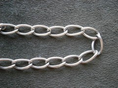 Large Elongated Oval Wavy Link Vintage Sterling Silver Bracelet 7.25″~ 10.3g