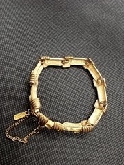 Monet Goldtone Bracelet with Security Safety Chain Good Quality
