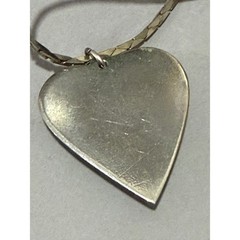 Vintage Mercury Dime Heart Cameo Pendant Silver Tone Black Enamel Sweetheart