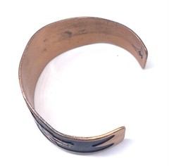 VTG Copper Cuff Bracelet Blackened Buffalo Dancer Southwestern 7″ W/Marking(G1)