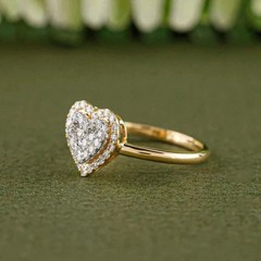 2Ct Round Cut Lab Created Diamond Women’s Wedding Ring 14k Yellow Gold Plated