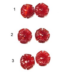 Carnelian Carved Flower 9MM Jackets For Studs Use With Any Stud Bridal Shower