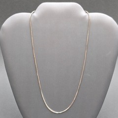 Vintage Sterling Silver Snake Chain Necklace 17″ 925 Italy AGI Minimalist Design