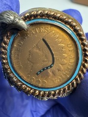 Vintage SGE 925 Sterling Silver 1903 Indian Head Penny Eagle Ring Size 13